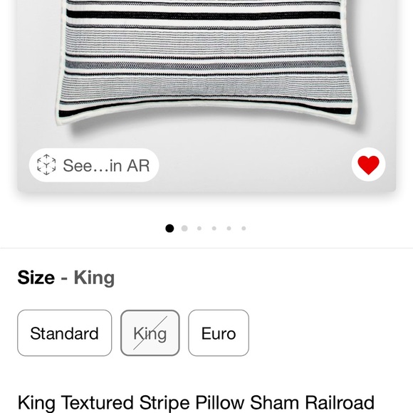 Hearth & Hand with Magnolia Stripe KING sham set - Picture 2 of 2